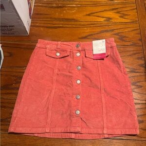 SO Orange Pink A-Line Mini Skirt Casual